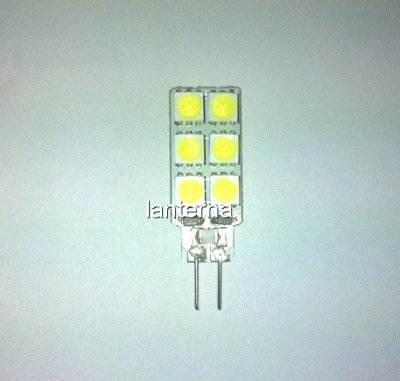 Bec cu LEDuri tip BULB 12 SMD LED G4 2W Lumina Alba Rece