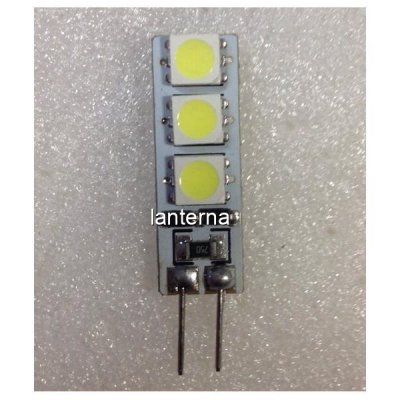 Bec LED 1W 6LED SMD Bulb 12V G4 Alb Rece