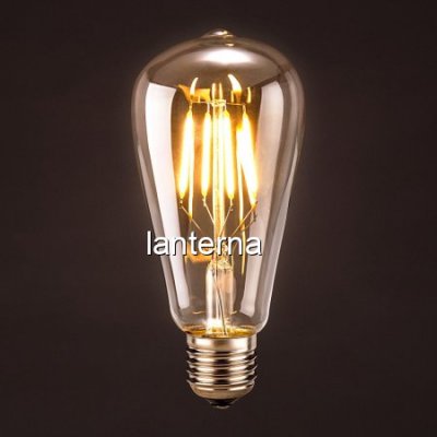 Bec LED Filament 8W Decorativ Edison Vintage Alb Cald E27 ST64 MNR8261