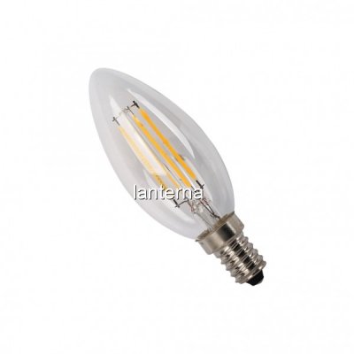 Bec LED Filament Tip Lumanare 4W Alb Rece E14 220V TKO