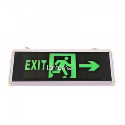 Indicator Luminos EXIT la Dreapta LED Acumulator 355x145mm 1 Fata WT