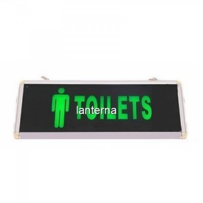 Indicator Luminos Toilets Barbat LED si Acumulator 355x145mm 1 Fata WT