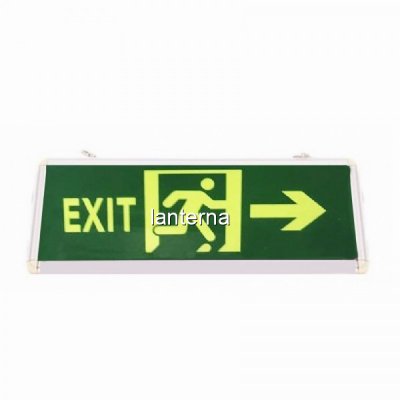 Indicator Luminos Verde EXIT Dreapta LED Acumulator 355x145mm 1Fata WT