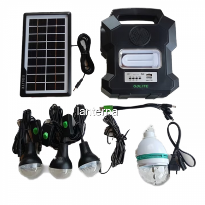 Kit cu Panou Solar 6V4A 3 Becuri, Radio FM USB MP3 GdLite GD1000A