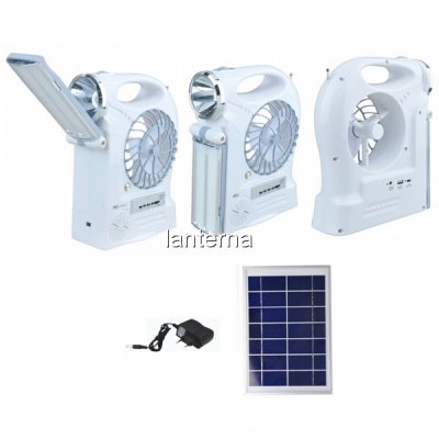 Kit Solar cu Lanterna, Neon, Ventilator, Radio FM si USB YJ5859FSYKT