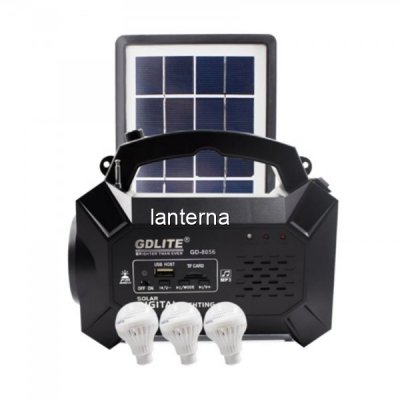 Kit Solar cu Radio FM, SD Card, USB MP3, LED 1W 4V4Ah GdLite GD8056