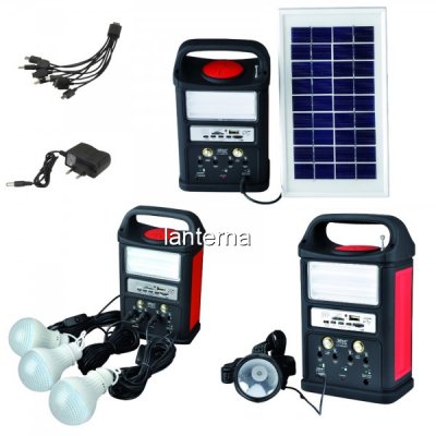 Kit Solar Lampa 20LED SMD, Frontala, Radio, SD, USB, 220V YJ1962HTSYK