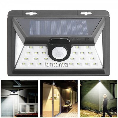 Lampa 34LED Incarcare Solara cu Senzor de Miscare si Lumina, On/Off