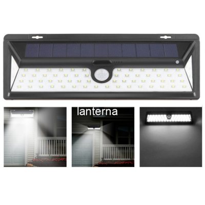 Lampa 66LED Incarcare Solara cu Senzor de Miscare si Lumina, On/Off