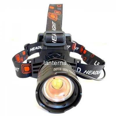 Lanterna Frontala LED 10W Zoom 3Faze 3x18650 Incarcare USB MMCXHP P100