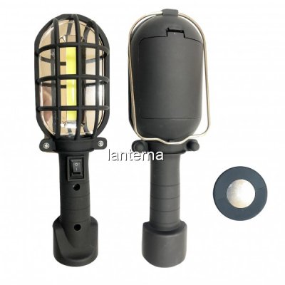 Lanterna Lampa Lucru COB LED 5W cu Magnet si Agatatoare pe Baterii