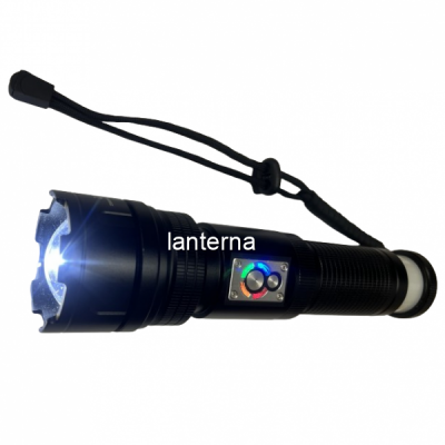 Lanterna Laser LED Zoom 30W cu Felinar, Acumulator, USB-C ZSH SQZ10TG