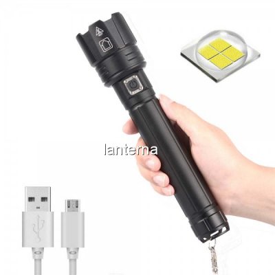 Lanterna LED 10W cu Zoom Indicator Acumulatori 18650 la USB MMCP902