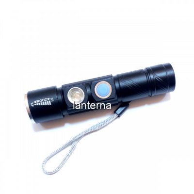 Mini Lanterna LED 3W Compacta, Zoom, UV Incarcare Directa USB BL831