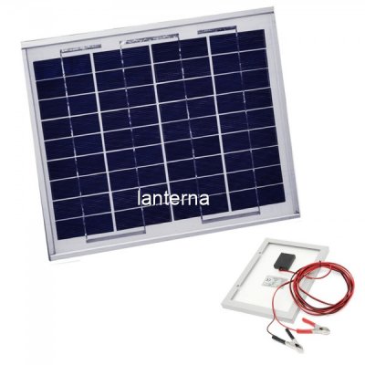 Panou Solar Fotovoltaic 20W 36 Celule 45x36cm Cablu Clesti 12V