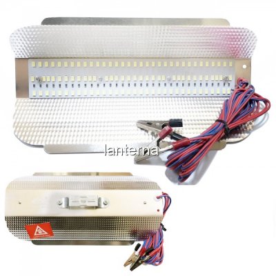 Proiector 100Led SMD 50W cu Reflector Aluminiu, Cablu Clesti 12V CaiCai