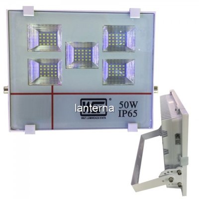 Proiector  100LED SMD T011 50W IP65 Alb Rece 220V WT