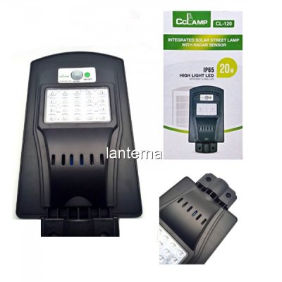 Proiector 20LED SMD 20W cu Panou Solar si Senzori IP65 CL120