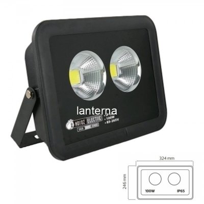 Proiector LED 100W 2 COB LED Alb Rece 6400K 7500lm 220V Panter Horoz