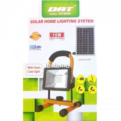 Proiector LED 10W cu Incarcare Solara DAT AT8890