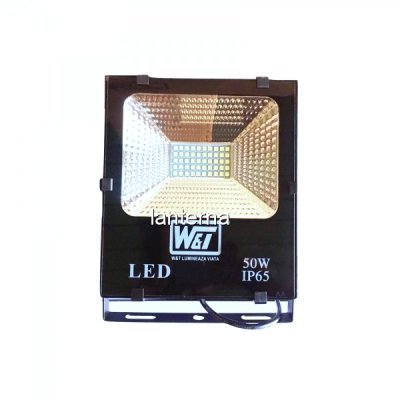 Proiector LED 50W 50LEDuri SMD Alb Rece IP65 220V WT