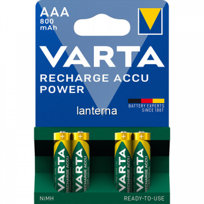 Set 4 acumulatori preincarcati R3 AAA Varta 800mAh 8B011 XXM