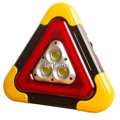 Triunghi Reflectorizant Auto 3xCOB LED Solar si USB HB7709 XXM