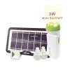 Kit Solar cu Lanterna LED 3W, 3 Becuri si Slot USB GSM CL036