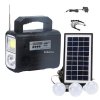 Kit Solar Lanterna LED Radio USB Becuri 6V4Ah GDPLUS GD8028COB Premium