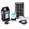 Kit Solar Lanterna LED Radio USB SD 4 Becuri 4V GDPLUS GD8060 Premium