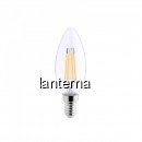 Bec LED C35 tip Lumanare cu Filament 4W Alb Cald 2700K E14 UB60224