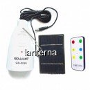 Bec Solar 12LED Alb+RGB cu Acumulator, Telecomanda, USB si 220V GD5024