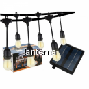 Ghirlanda Luminoasa 5m 10 Becuri LED E27 Lumina Calda Incarcare Solara 18D056 XXM
