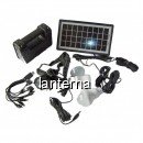 Kit cu Panou Solar si USB, Lanterna Frontala si Lampi, Acumulator 6V 4Ah GD8007