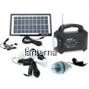 Kit Incarcator Urgente cu Panou Solar Lanterna Radio FM USB MP3 GD8051