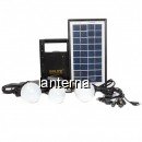 Kit Panou Solar, USB, Radio, Mufe GSM, Becuri LED, 6V4Ah GD8066