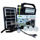 Kit Solar cu BT, Radio si Lanterna 10W 3+1 Becuri Acumulator CL18