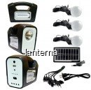 Kit Solar Lampa U, Lanterna LED 1W, USB, 3 Becuri, 6V 4Ah GDLite3 GD7