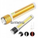 Lanterna de Mana 1 LED XLT6 + COB LED Alb-Rosu Zoom Inc.USB X2T6COB XXM