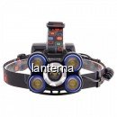 Lanterna Frontala 5LED 5W cu Zoom 2x18650 USB MH1175