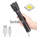 Lanterna LED 10W cu Zoom Indicator Acumulatori 18650 la USB MMCP902