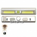 Mini Lanterna 2x COB LED 3W Lampa Lucru pe Baterii cu Magnet si Scai