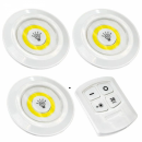 Set 3 Lampi COB LED 9x2.2cm 3W pe Baterii, cu Telecomanda