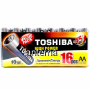 Set Economic 16 Baterii Alkaline Toshiba LR6 AA High Power SH16