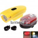 Set Lanterna LED si Stop Rosu Semnalizare Bicicleta KK830