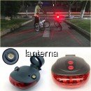 Stop LED Biciclete cu Proiectie Laser Culoar Siguranta Laser Tail Light